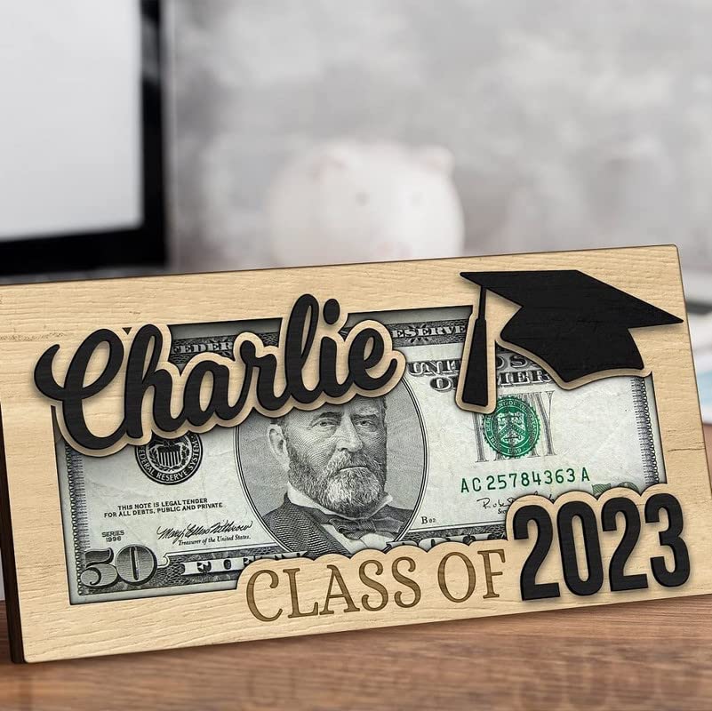 Personalized Name Graduation Money Gift Holder, Graduation Card Box Cash Holder, Class of 2024 Money Gift Holder, Senior Money Gift, College Graduation Gift(1 Pcs) MillMB