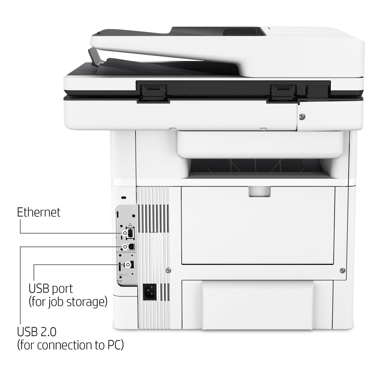 HP LaserJet Enterprise MFP M528dn Monochrome All-in-One Printer with built-in Ethernet & 2-sided printing (1PV64A), White HP