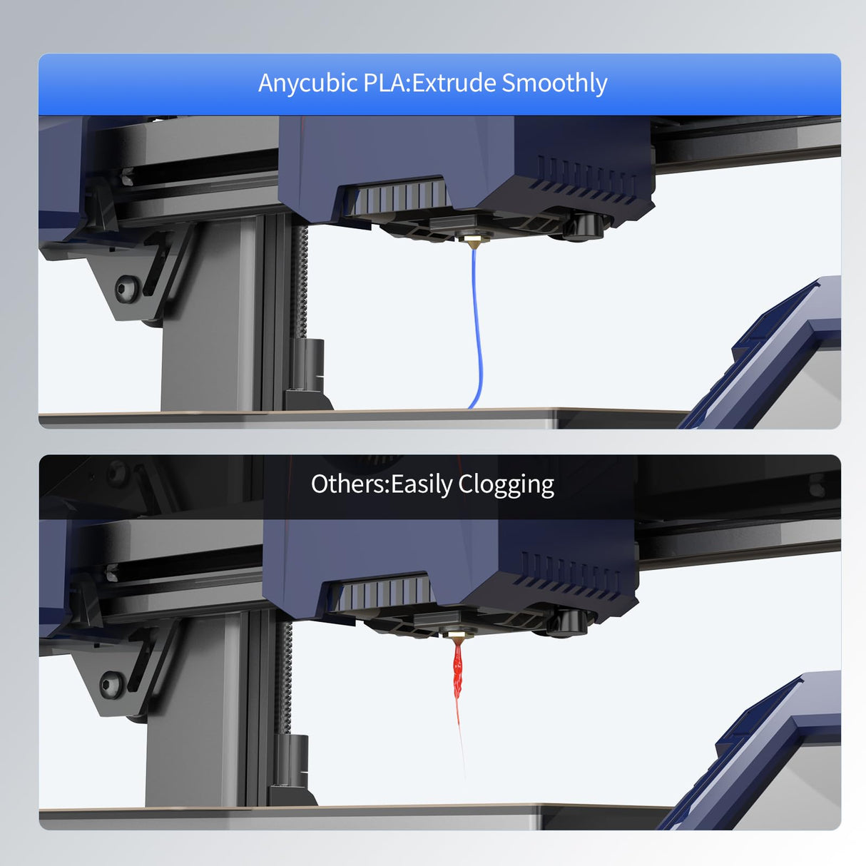 ANYCUBIC 3D Printer Filament PLA 1.75mm Bundle, FDM Printer Filament 1kg Spool (2.2 lbs), Dimensional Accuracy +/- 0.02 mm (2kg, Gray) ANYCUBIC