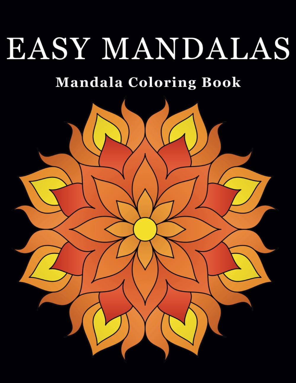 50 Easy Mandalas: Coloring Book with Fun and Easy Mandalas for Kids or Adults WoodArtSupply