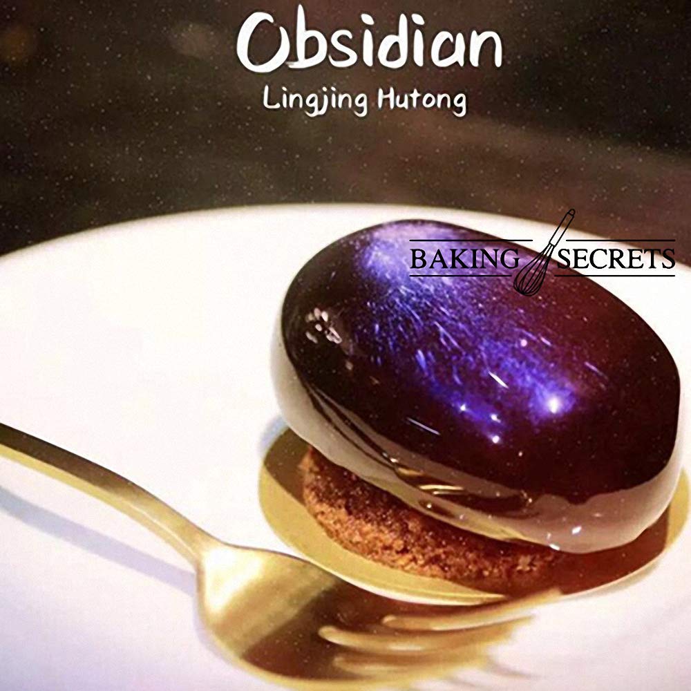 Set of 2 3D Stone Silicone Molds Elliptical Pebble Stone Baking Pan Cake Mousse Dessert Bakeware Plaster Concrete Handmade Stone Casting Mould Candle Soap Making Mold MoldFun