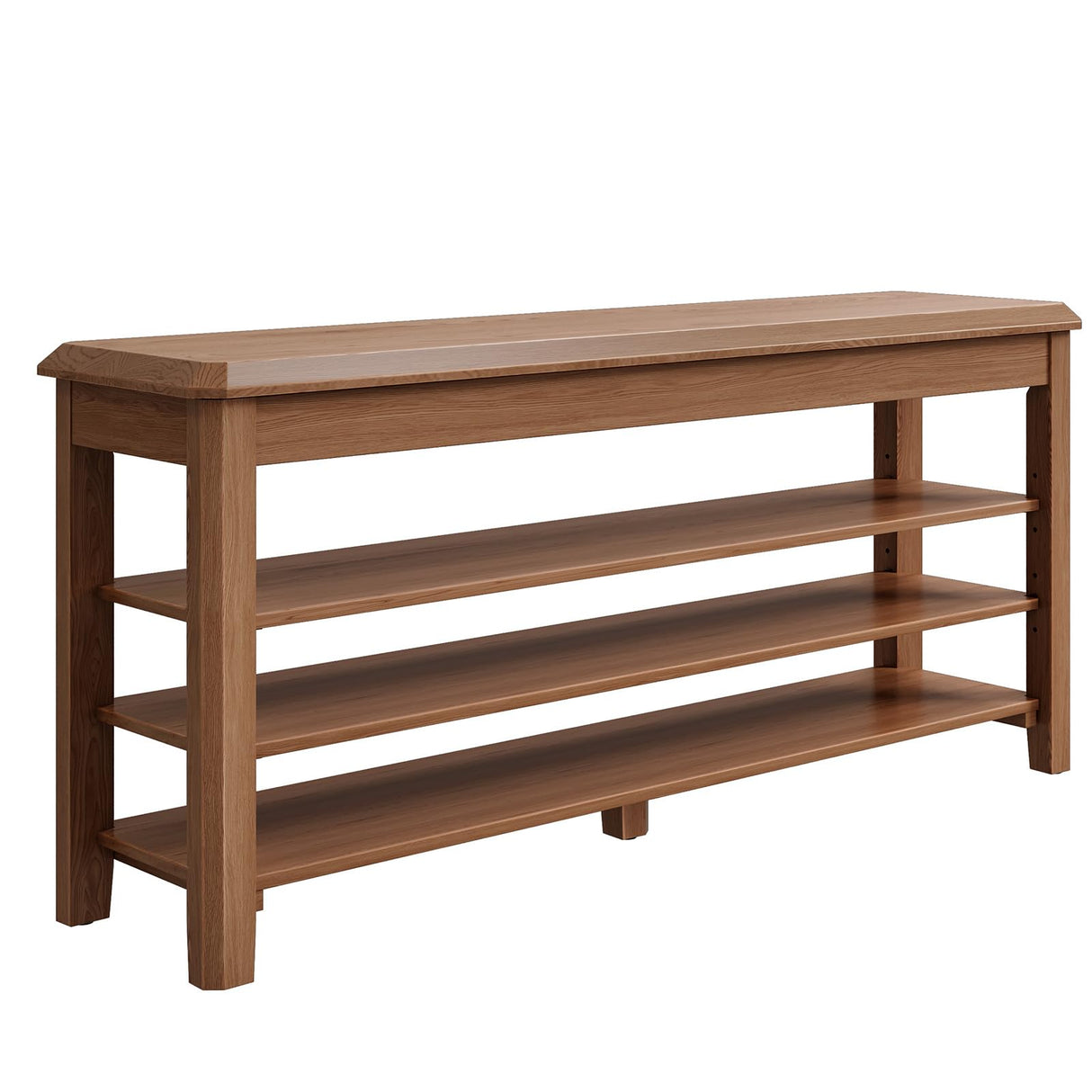 Shoe Bench for Entryway Wood Shoe Rack Bench with Storage 3-Tier Adjustable Shelf Holds up to 550lbs Indoor Bench for Small Spaces, Bedroom, Hallway, Front Door Entrance IUNVR