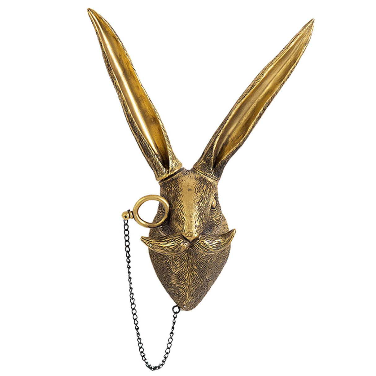 GUASDIE Animal Heads Wall Decor, Faux Deer Head Mount, Animal Sculptures Wall Decor, Resin Animal Head Wall Hanging Decoration for Living Room Bedroom Kitchen Gift,Rabbit GUASDIE