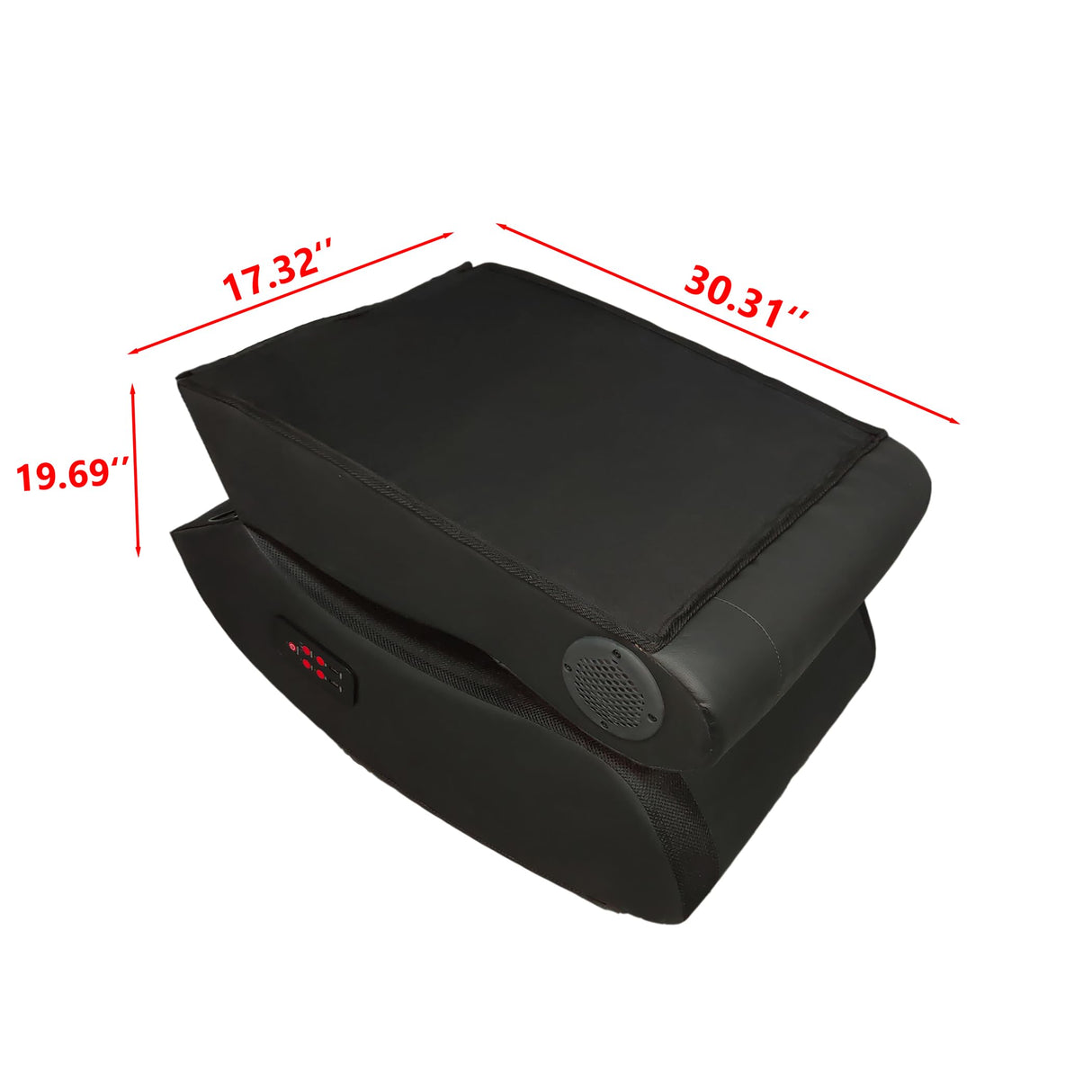 LOONGYOON Foldable Gaming Floor Rocker Chair with Onboard Speakers LED Strip Lighting Bluetooth Music Speakers Vibration Massage USB Charging Port for Gamers Bedroom Game Room Boys Girls Teens Black LOONGYOON