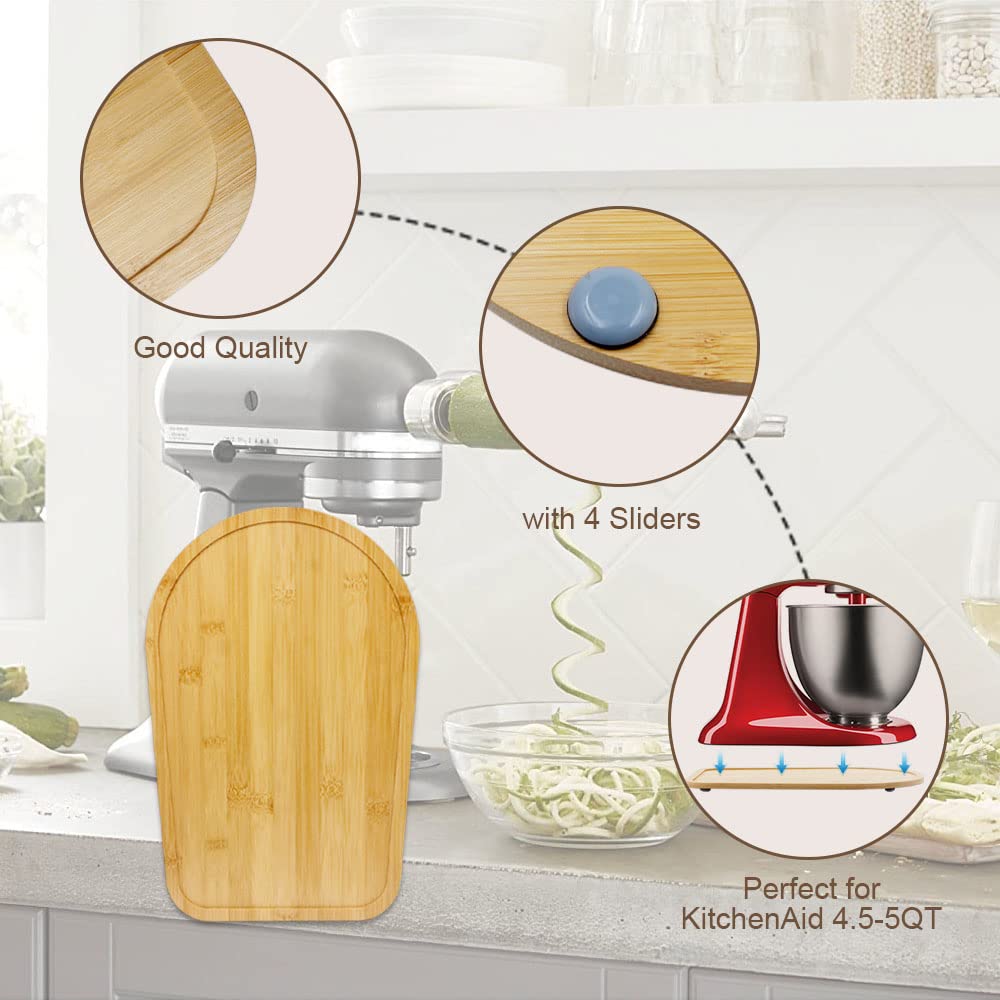 Sun3drucker Compatible with Kitchen aid 4.5-5 Qt Bamboo Mixer Slider - Appliance Slider for Tilt Head Kitchen aid Stand Mixer, Kitchen Countertop Storage Mover Sliding Tray for Kitchen aid 4.5-5 Qt Sun3drucker