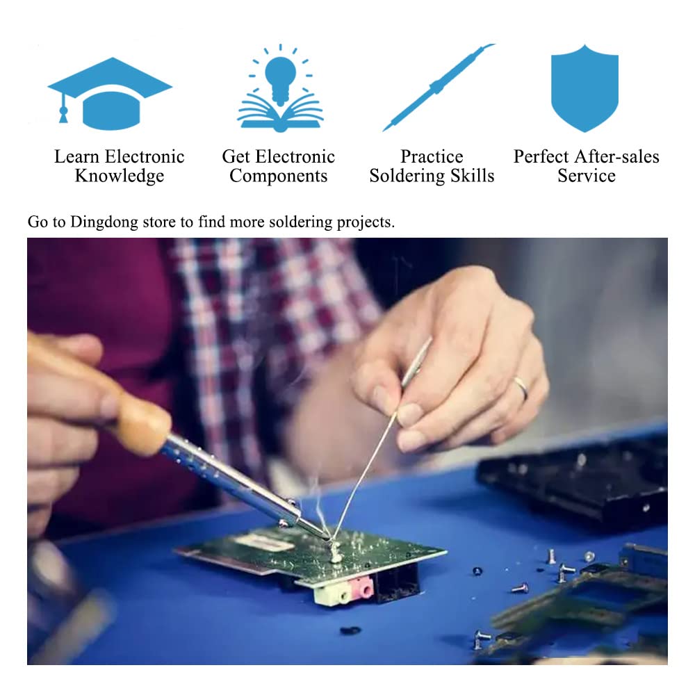 ISolderStore Soldering Project Soldering Practice Kit LED Rotating Desk Gyroscope DIY Kit Electronics Kit for Beginner ISolderStore