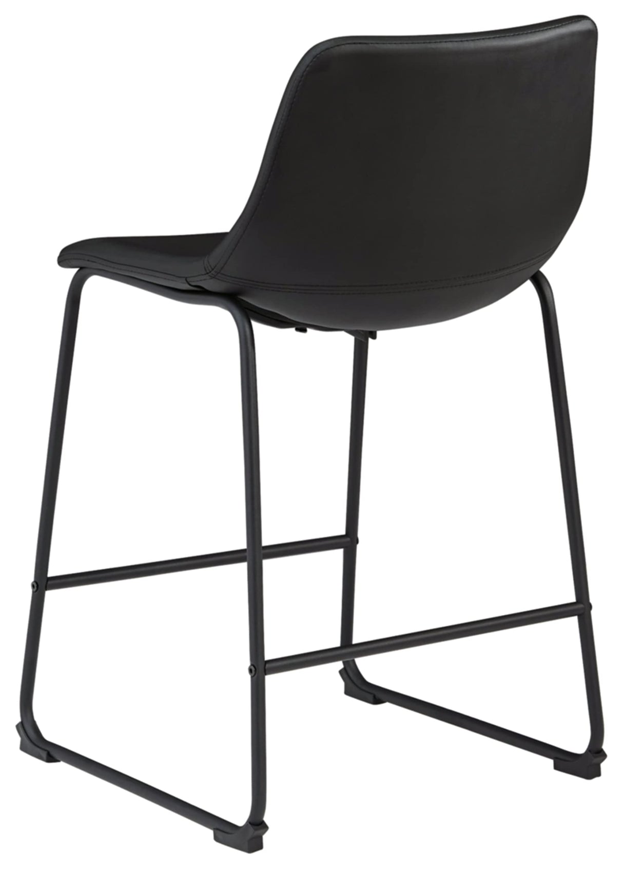 Signature Design by Ashley Centiar 24" Counter Height Modern Bucket Barstool, 2 Count, Black Signature Design by Ashley