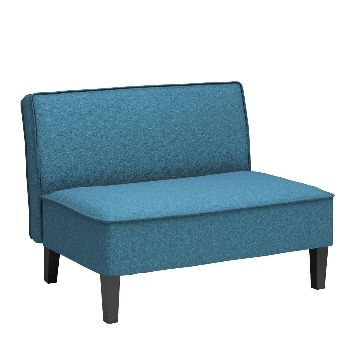 Changjie Furniture Small Loveseat Sofa, Upholstered Small Sofa Couch Mini Love seat Sofas for Bedroom Living Room (Blue) Changjie Furniture
