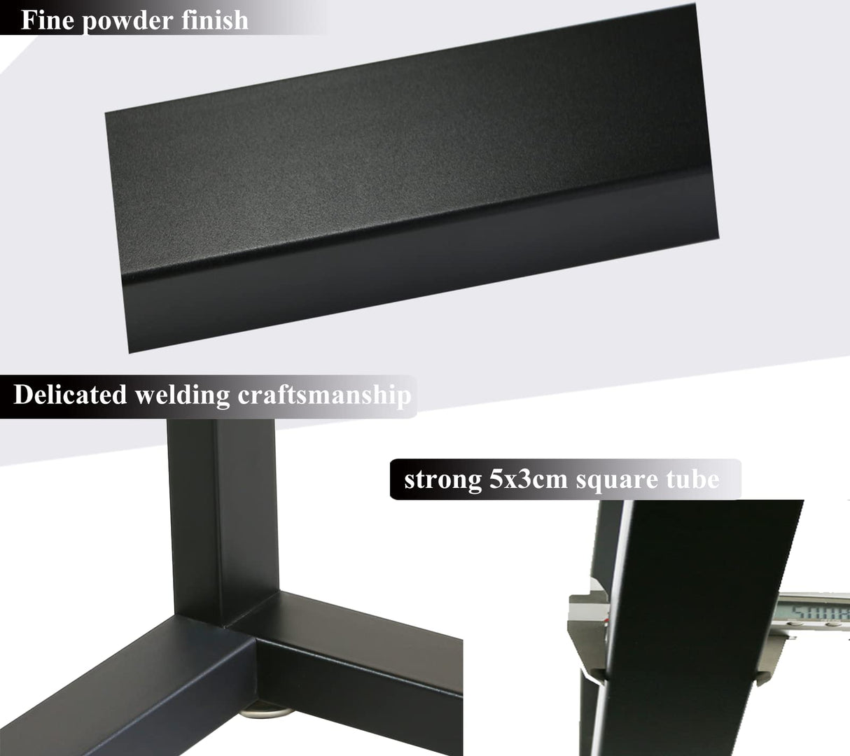 Luffioner Metal Table Legs 28 Inch,Table Legs Replacement Heavy Duty Square Tube Desk Legs Furniture Legs for Coffee Table, Dining Table Set of 2 Luffioner