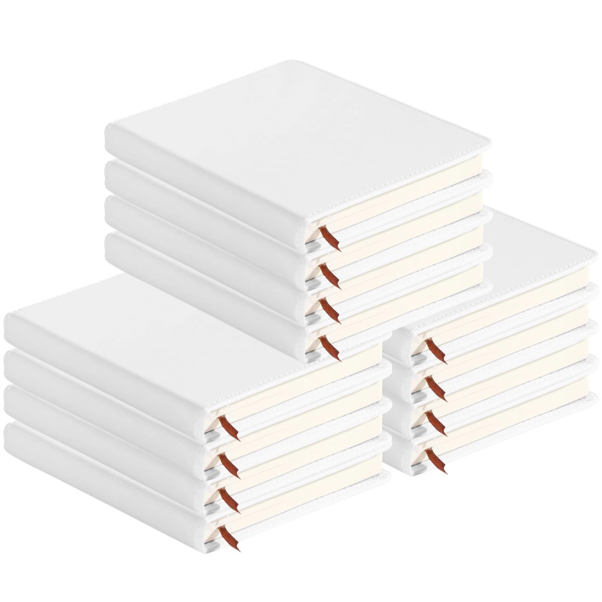 Lnrueg 12 Pcs Sublimation Notebook Blank Journal A6 100 Pages - Hardcover PU Notebooks for Note Taking Plan Making Diary Writing - School Office Supplies Lnrueg