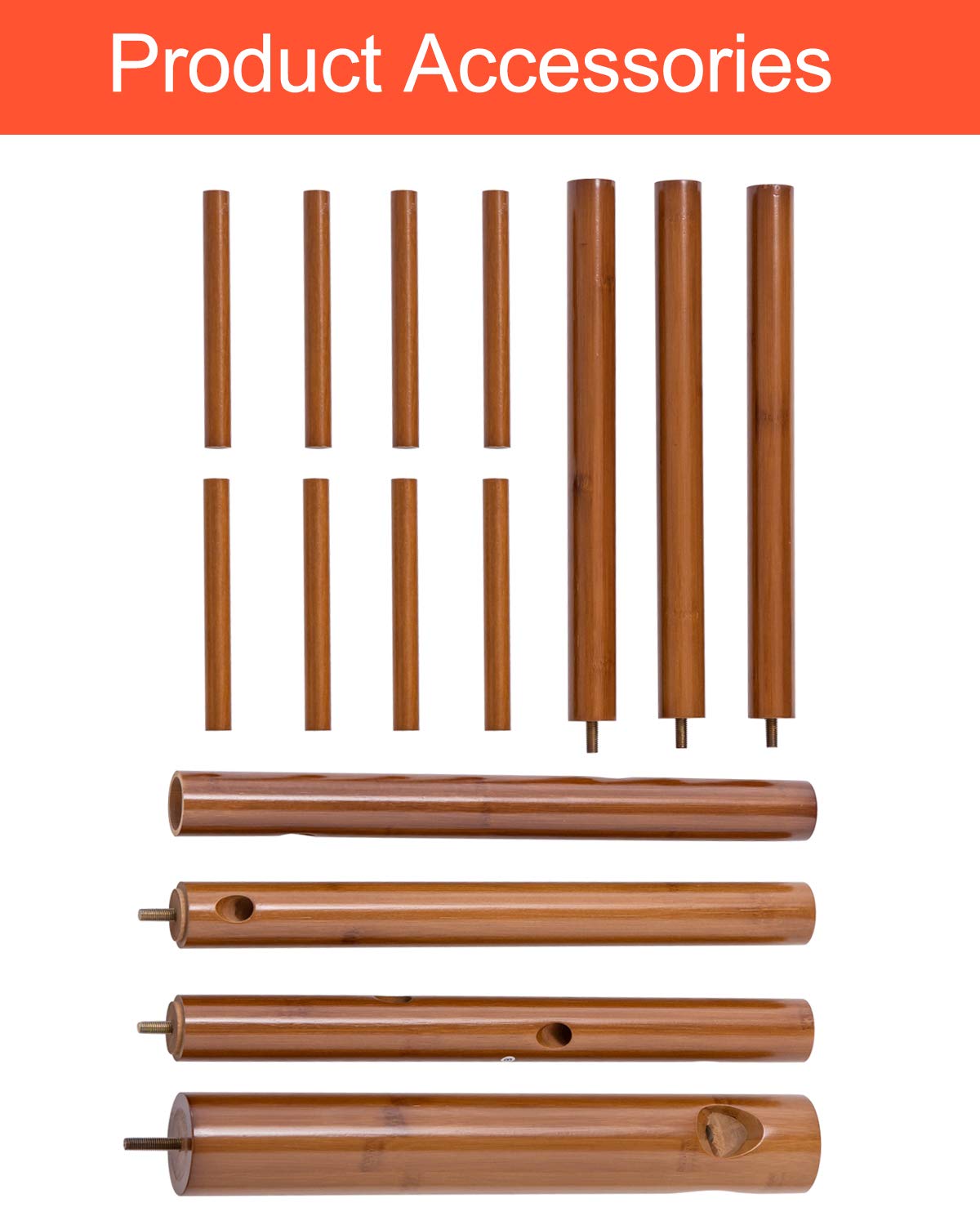 BMOSU Coat Rack freestanding Stand Bamboo Wooden Coat Tree 8 Hooks 3 Adjustable Standing Jackets Hanger Hallway Corner Parlor(Brown) BMOSU