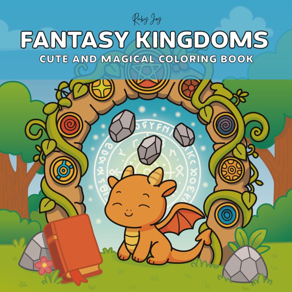 Fantasy Kingdoms: Cute and Magical Coloring Book Majosta