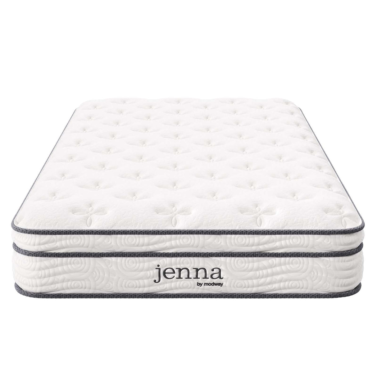 Modway Jenna 8” Innerspring and Memory Foam Twin Mattress With Individually Encased Coils, White Modway