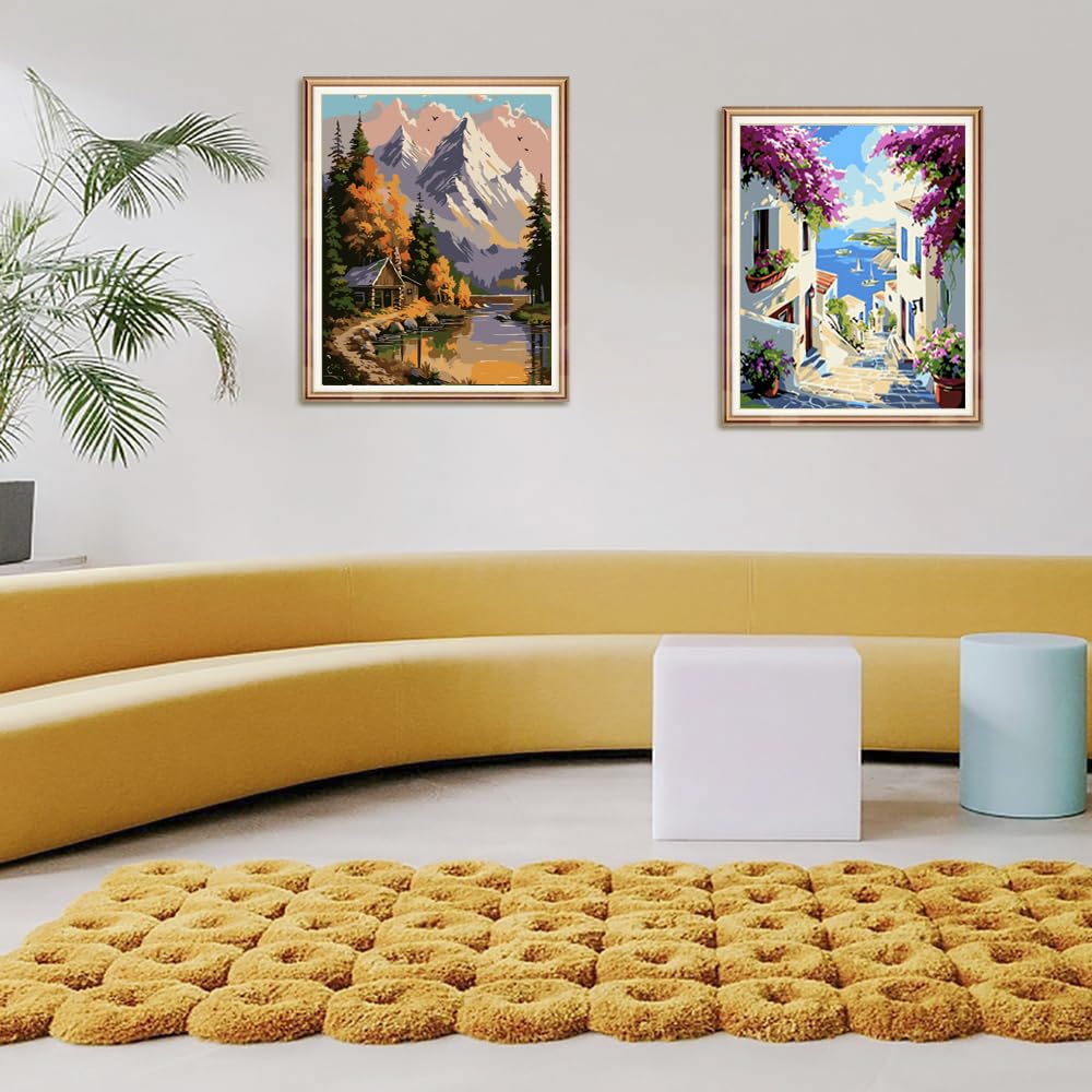 DIYDECORFUN Mountain Paint by Numbers Kit for Adults Beginner, National Park Paint by Number On Canvas, Mountain Oil Painting Kit, Adults' Paint-by-Number Kits for Gift Home Decor 16x20 Inch DIYDECORFUN