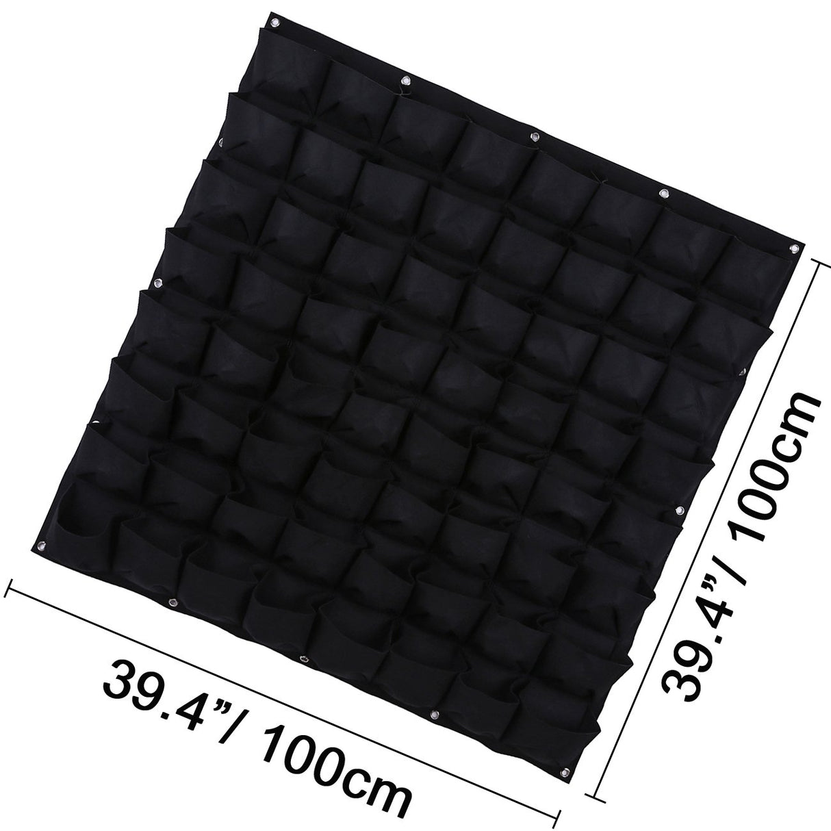 Ogrmar 64 Pockets Vertical Wall Garden Planter Plant Grow Bag for Flower Vegetable for Indoor/Outdoor (64 Pockets, Black) Ogrmar