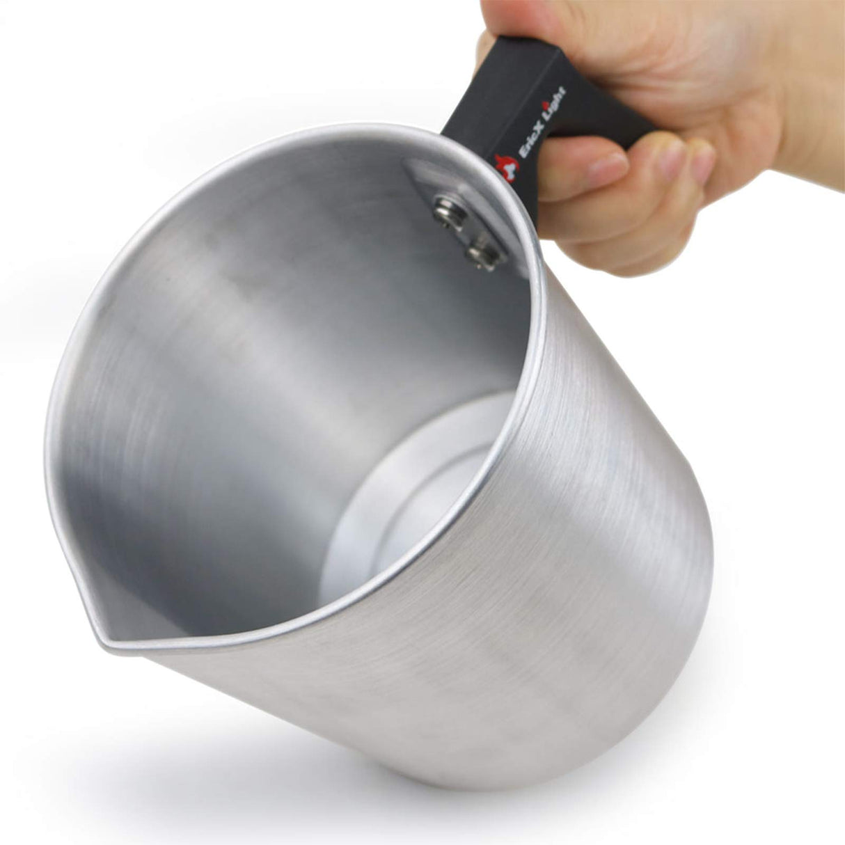 EricX Light Candle Making Pouring Pot,2 pounds,Double Boiler Wax Melting Pot,Dripless Pouring Spout & Heat-Resisting Handle Designed,Aluminum Construction Candle Making Pitcher EricX Light