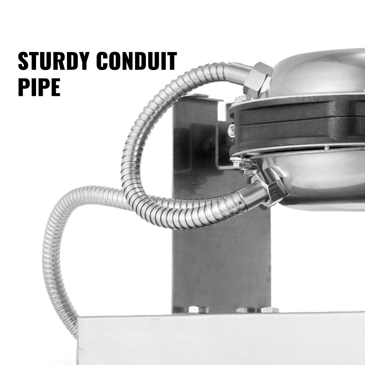 VEVOR Commercial Bubble Waffle Maker, 1400W Egg Bubble Puff Iron w/ 180° Rotatable 2 Pans & Wooden Handles, Stainless Steel Baker w/Non-Stick Teflon Coating, 50-250℃/122-482℉ Adjustable VEVOR