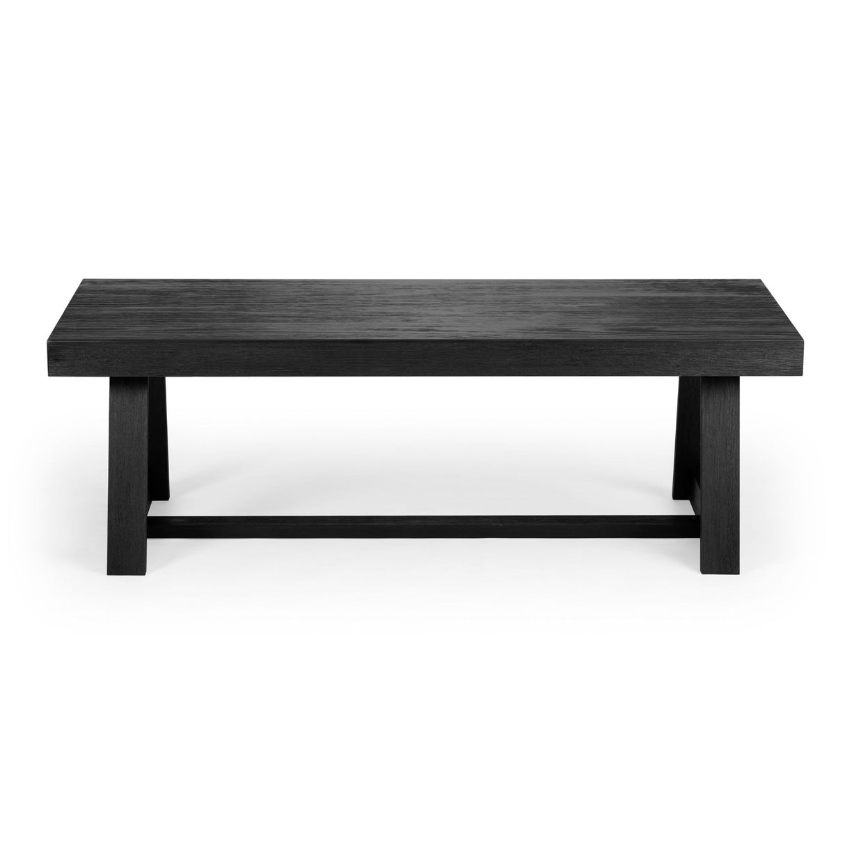 Plank+Beam Classic Rectangular Coffee Table, 48 Inch Farmhouse Coffee Table, Mini Center Tables for Small Spaces, Small Living Space Tea Table, Black Wirebrush Plank+Beam