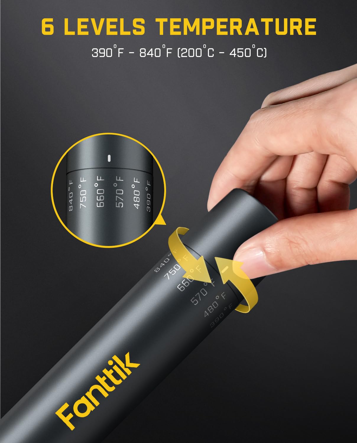 Fanttik T1 Max Soldering Iron Kit, Cordless Soldering Iron, 7 Seconds Fast Heating(390°F-840℉), Auto Sleep, 4 Precision Soldering Tips(C210), 360° Swivel Stand, Soldering Iron for Precision Repair Fanttik