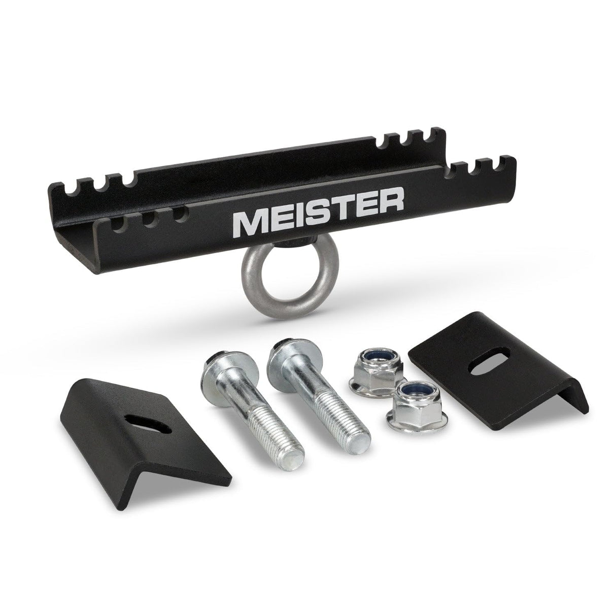 Meister Beam Clamp Hanger Mount for Boxing & MMA Heavy Bags, Suspension Straps & Ceiling Fixtures - Black - 3.5" - 5.5" Meister