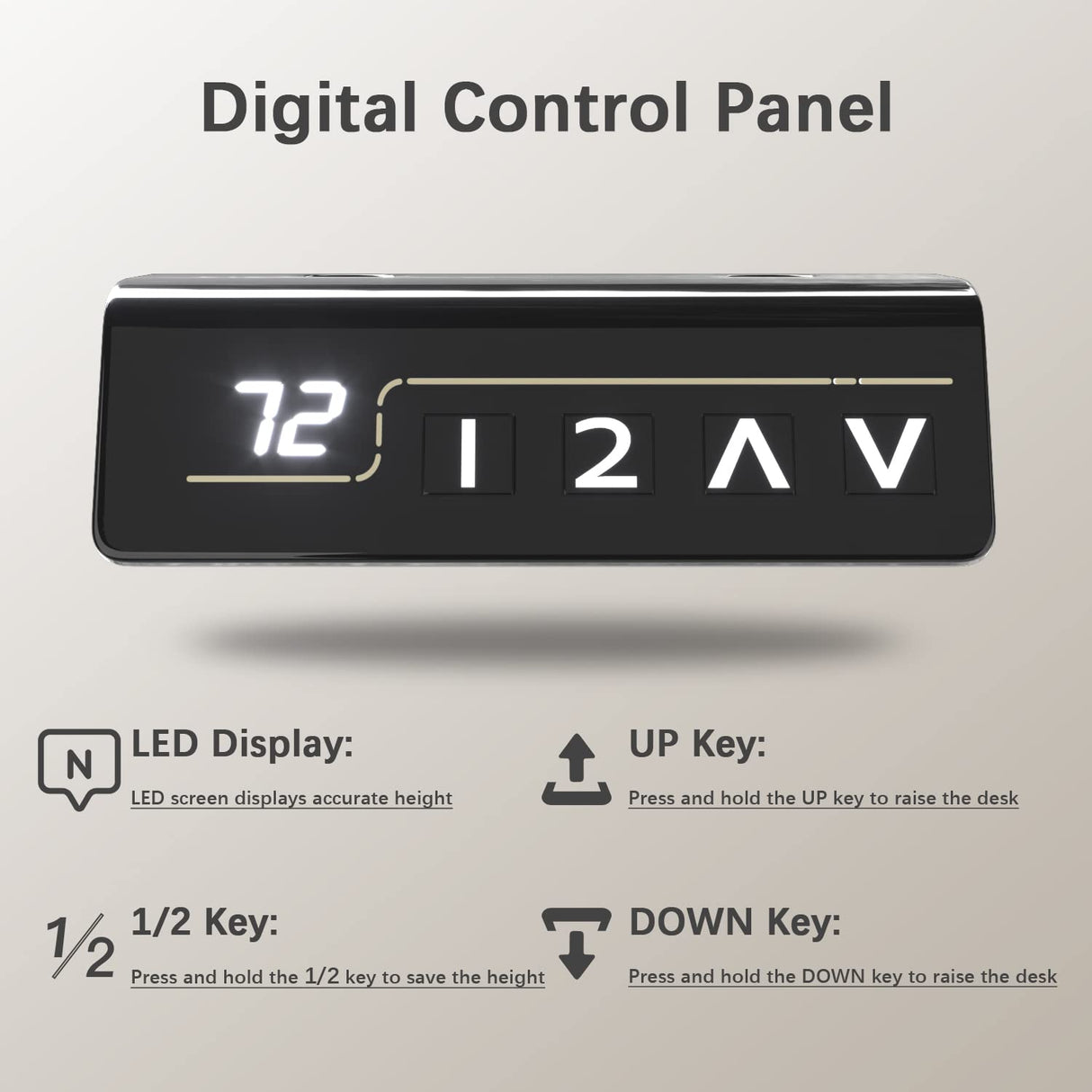 Furmax Electric Height Adjustable Standing Desk Large 55 x 24 Inches Sit Stand up Desk Home Office Computer Desk Memory Preset with T-Shaped Metal Bracke, Brown Furmax