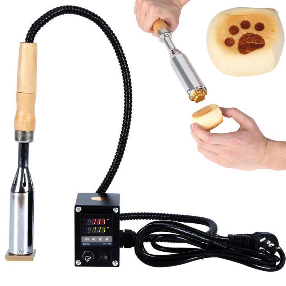 Adjustable Temperature Electric Wood Branding Iron for Custom Stamping on Wood, Leather, and More Arokimi