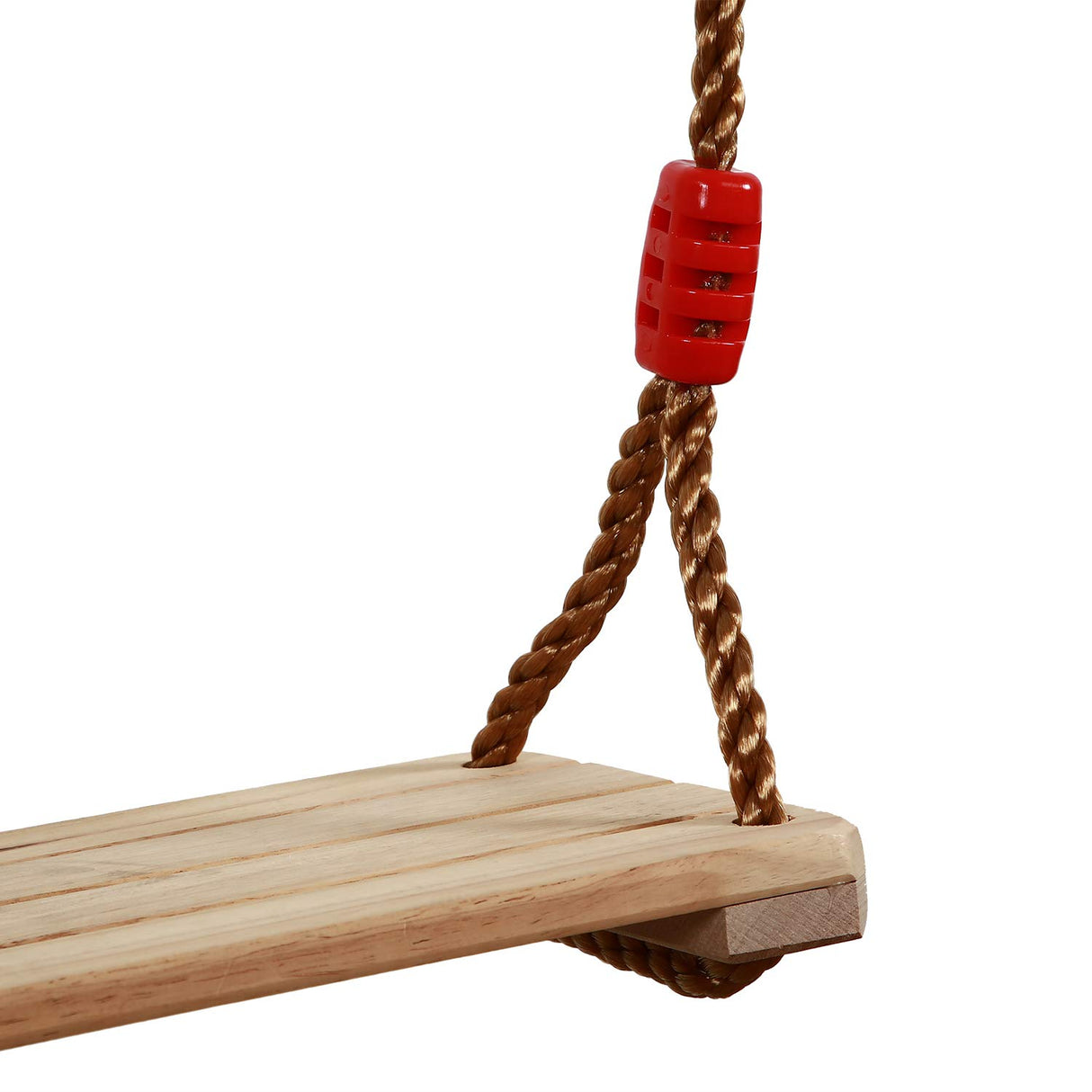 KINJOEK 15.8 x 6.3 Wooden Swing, Hanging Wooden Tree Swings Seat Adjustable 48 to 83 Inches Cable, 220 lbs Capacity Birch Wood Durable, Sturdy Swings for Adult Kids Children Garden, Yard, Indoor Use KINJOEK