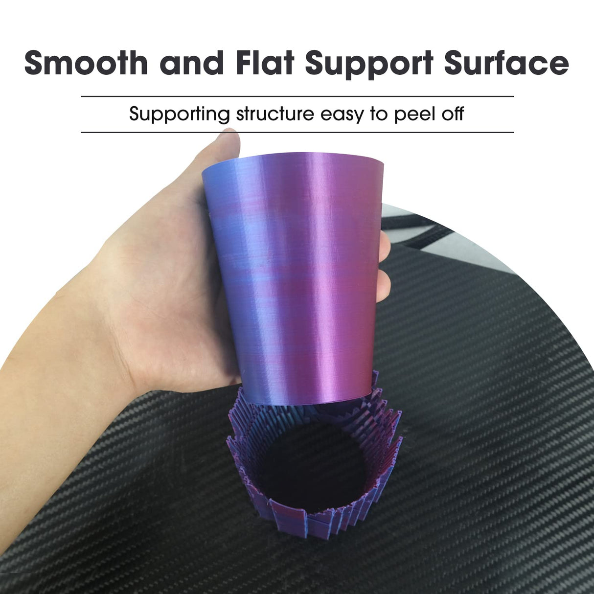 eSUN Silk Magic PLA Filament 1.75mm, Shiny Silk Dual Color Co Extrusion 3D Printer Filament, 1KG (2.2 LBS) Spool 3D Printing Color Change Filament for 3D Printers, Blue Silver eSUN