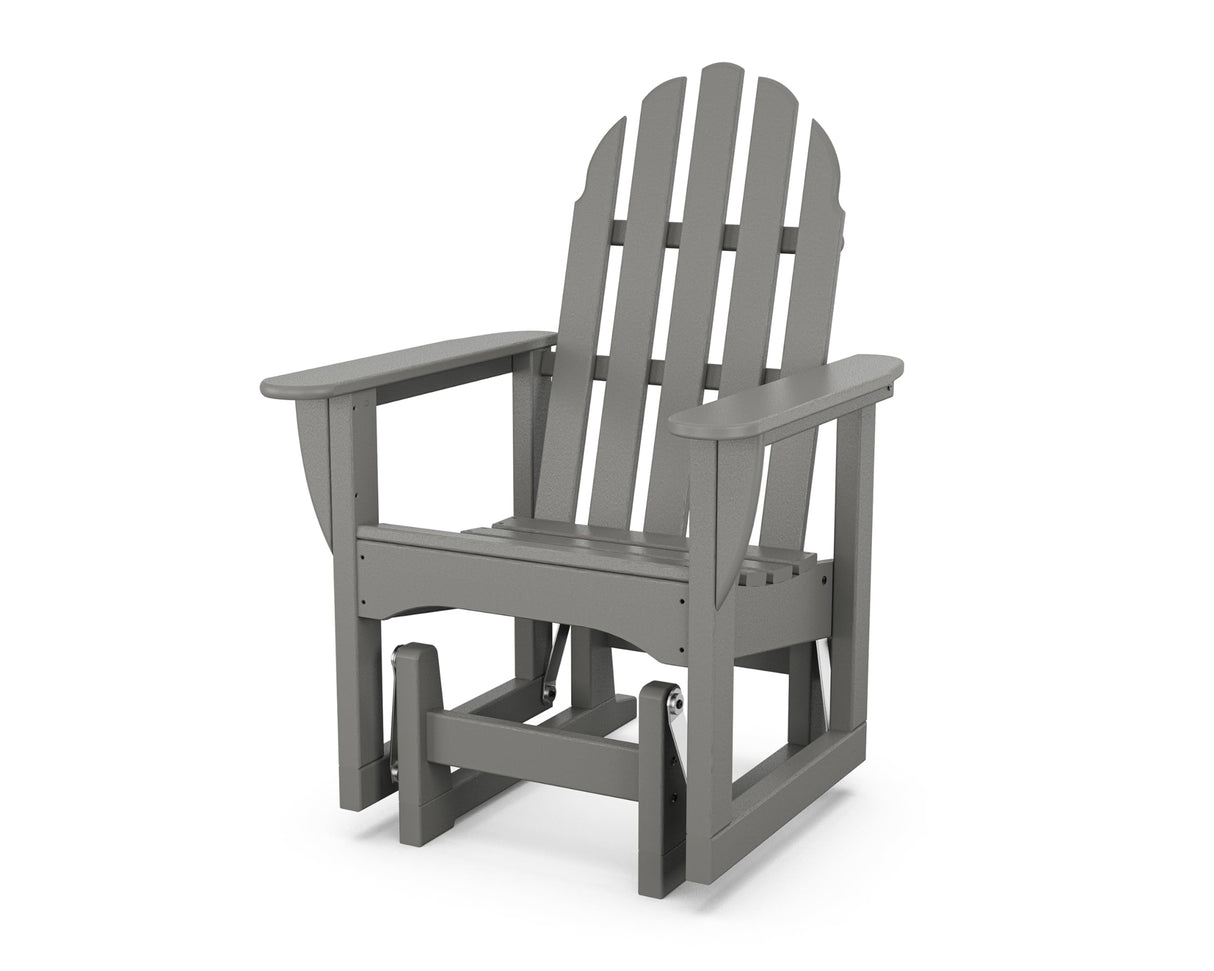 POLYWOOD® Classic Adirondack Glider, Slate Grey Polywood