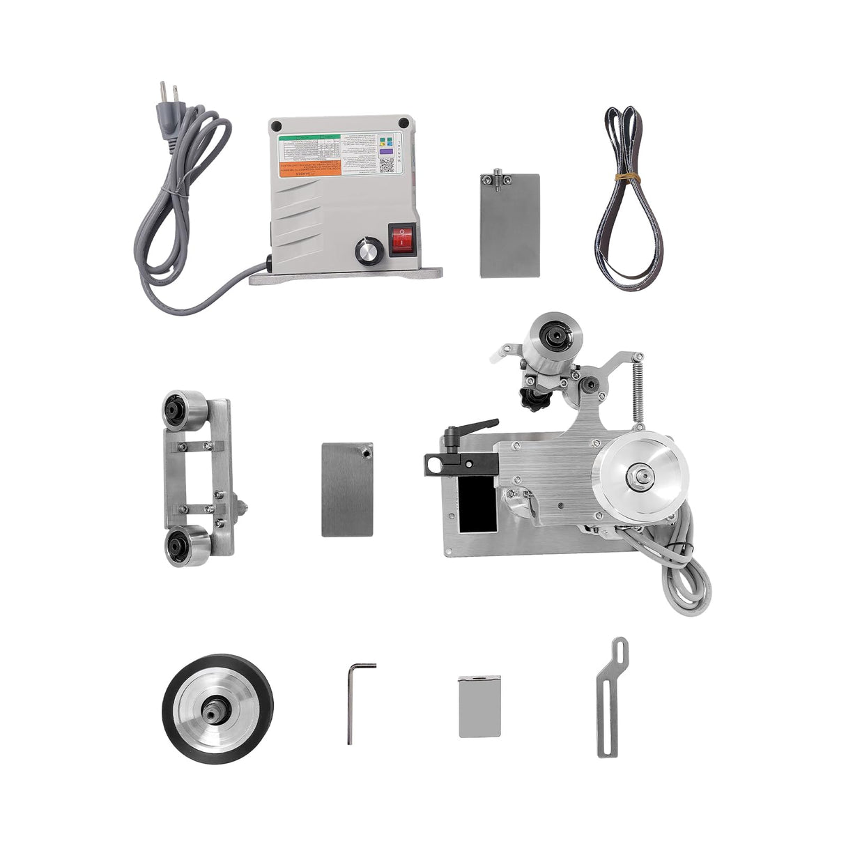 1" x 30" Belt Sander Bench Grinder with 60/800 Grits Sanding Belts, Desktop Belt Knife Sharpener Belt Sander Polisher Sharpener Grinder - DC Brushless Motor Polishing Machine 550W 110V (US Stock) JAYEUW