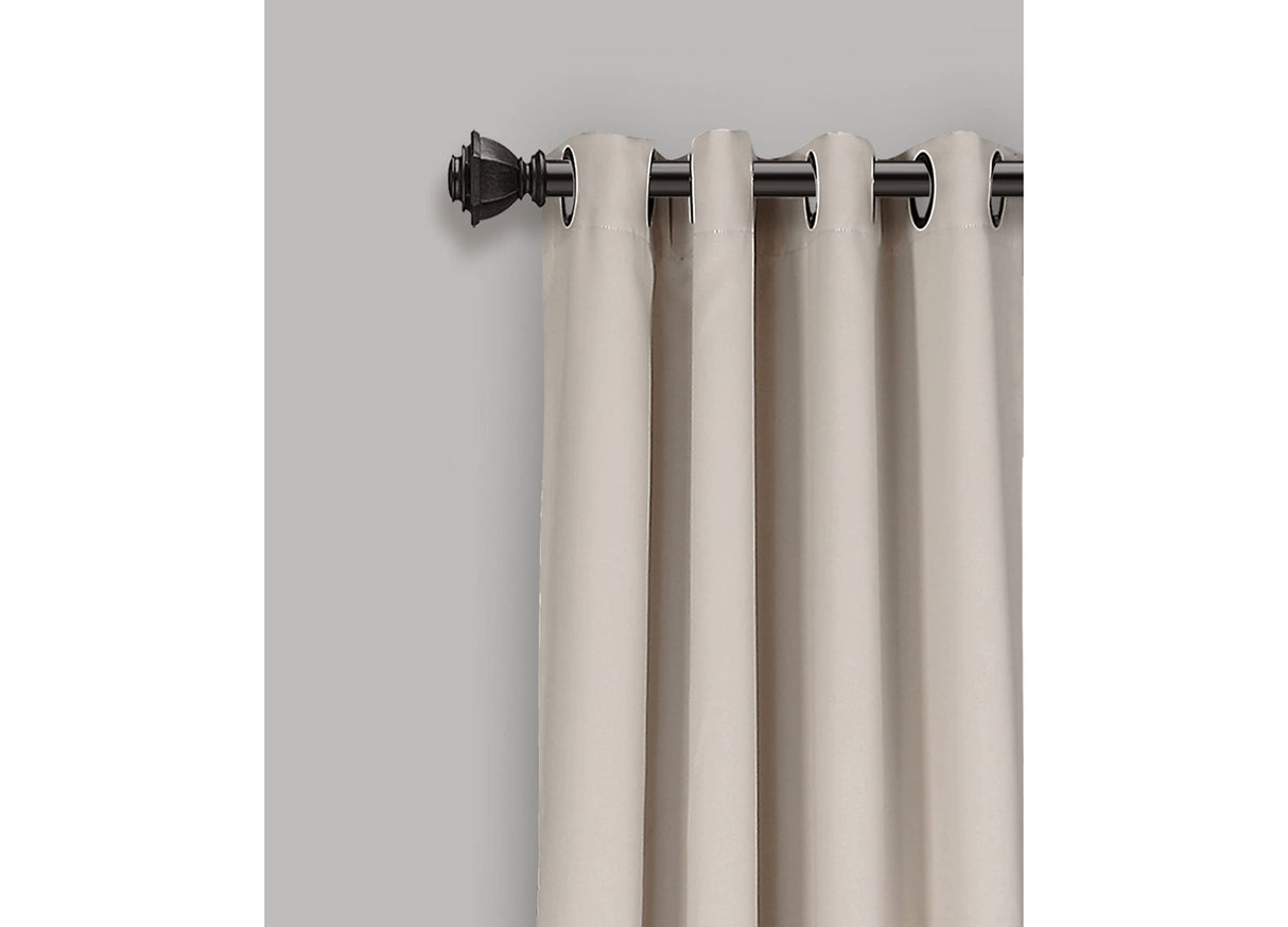 Lush Decor Insulated Grommet Blackout Window Curtain Panels, Pair, 52" W x 84" L, Wheat - Classic Modern Design - Chic Window Decor - Long Curtains For Living Room, Bedroom, Or Dining Room Lush Decor