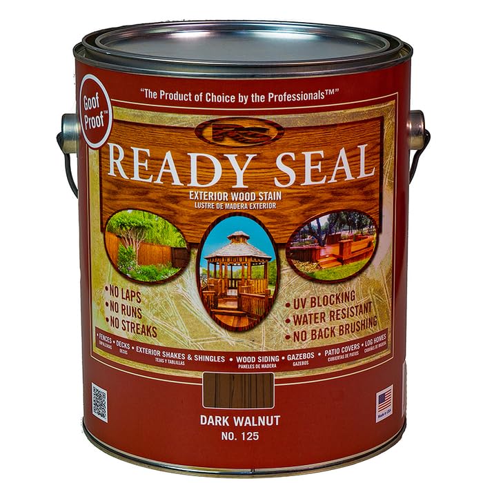 4-Pack of 1 gal Ready Seal 125 Dark Walnut Ready Seal Exterior Stain & Sealer for Wood Ready Seal