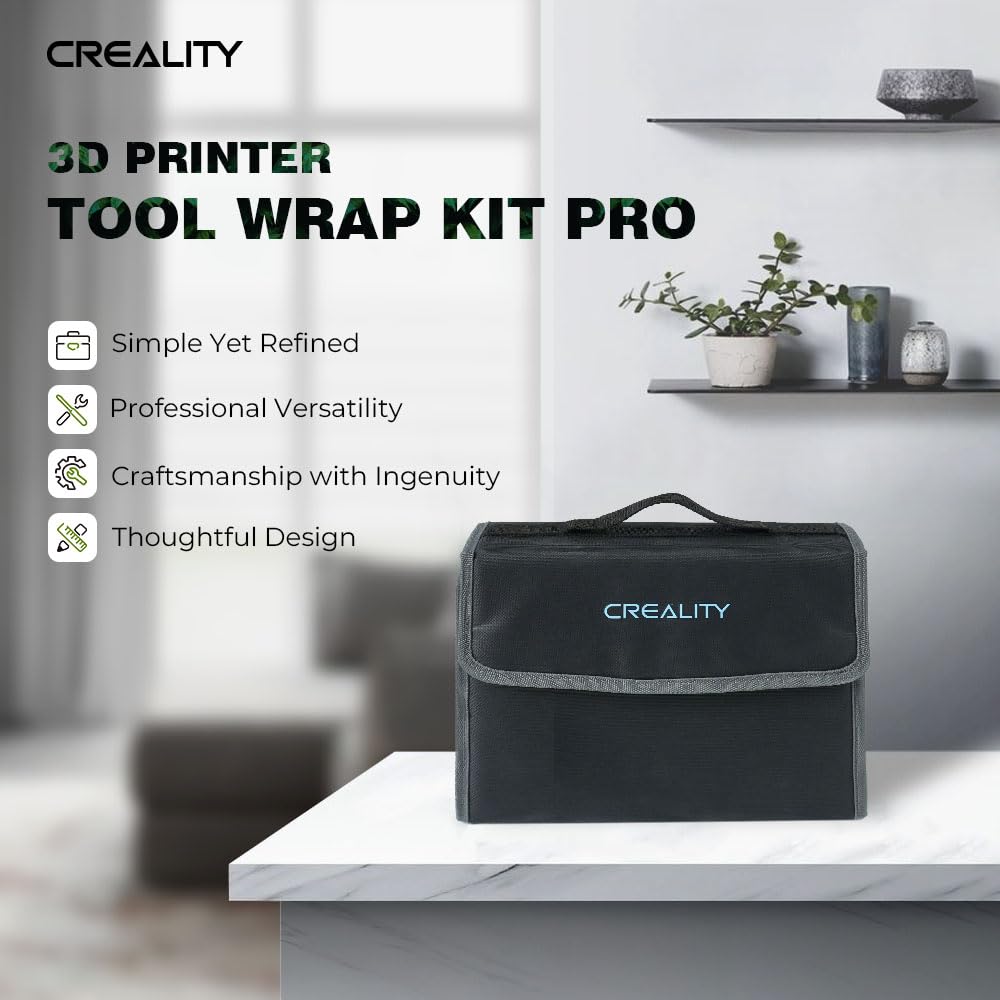 Creality 3D Printer Tools Kit, 74 Pcs in 1 3D Printing Tool Wrap Kit Assembly/Removal/Finishing/Filament Cutting Set with Nozzle Cleaning Kit 3D Printer Accessories for All FDM 3D Printers Creality