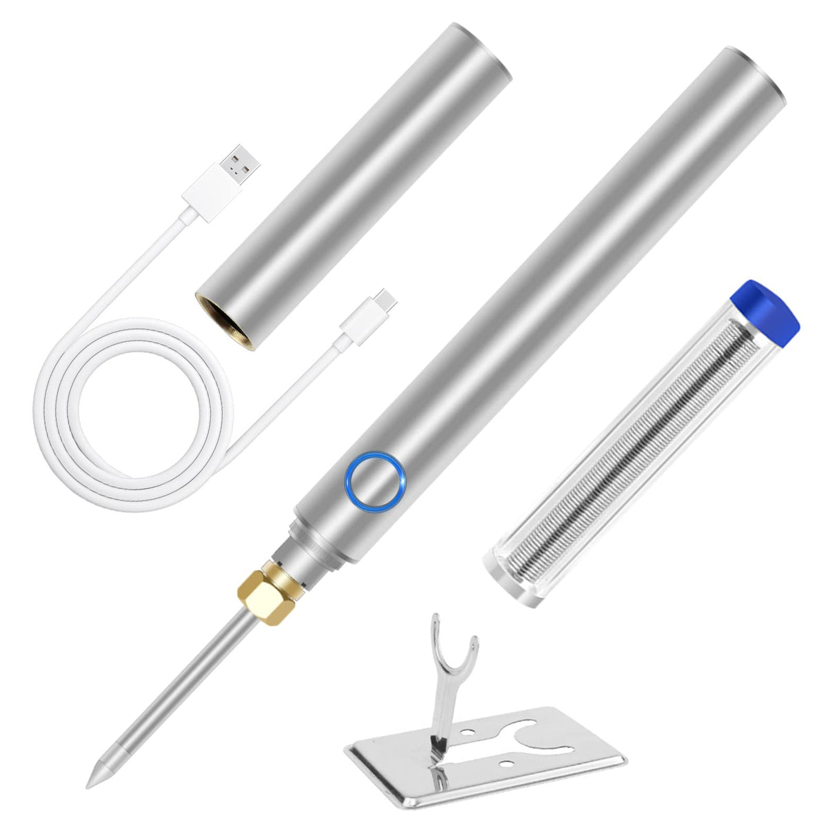 ELMCONFIG Cordless Soldering Iron Kit 1000mah USB Wireless Electric Soldering Gun Pen, Portable and Rechargeable for Home Appliance Repair, Electronic Components, DIY ELMCONFIG
