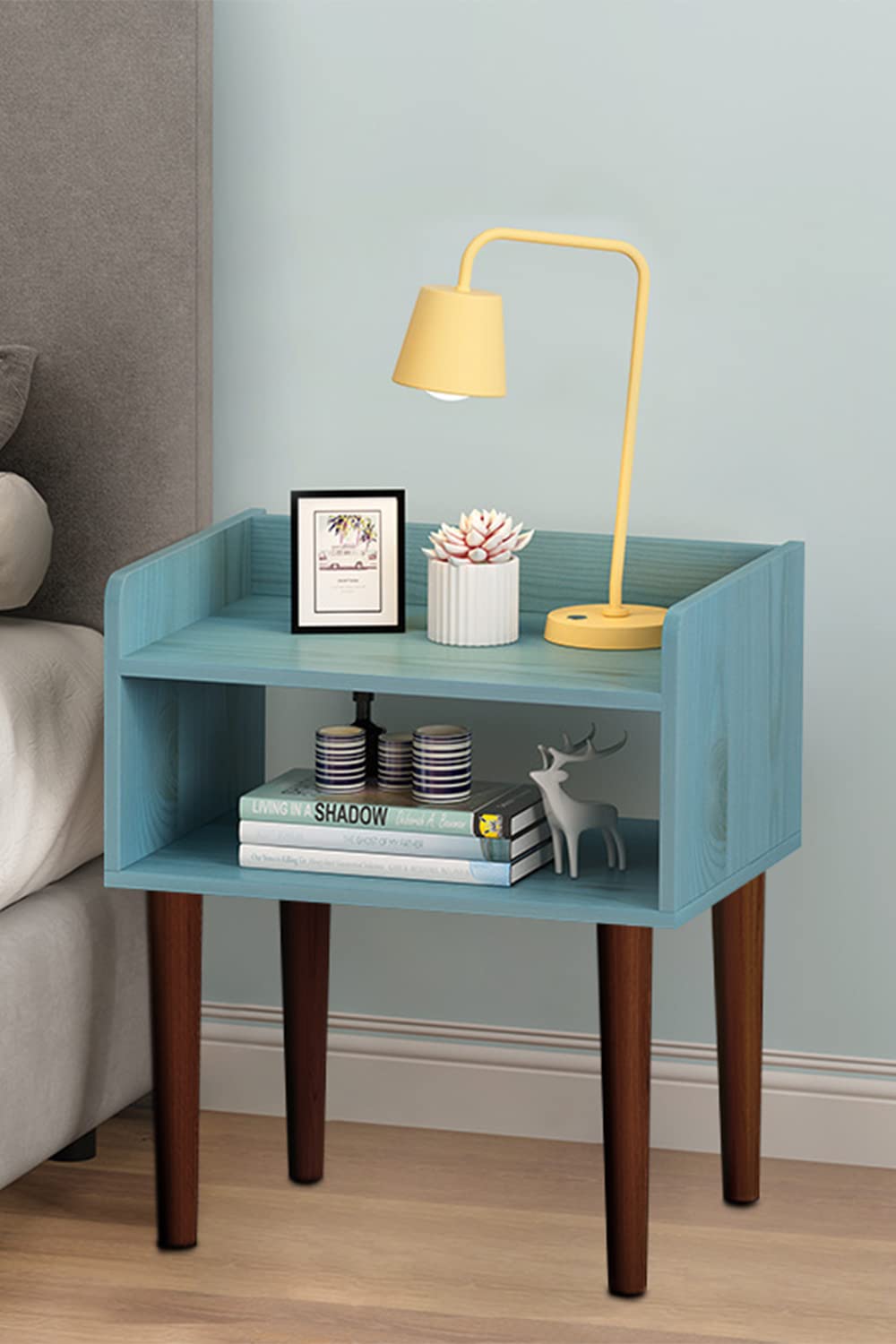 12 Inch Furniture Legs, Round Solid Wood Chair Legs Bench Leg, Mid Century Modern Replacement Table Legs for Home DIY Projects TV Cabinet, Ottoman, Dresser, Armchair, Cabinet(Set of 4 Walnut Color) GOSCHE