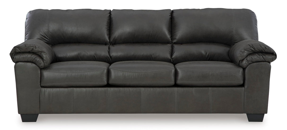 Signature Design by Ashley Bladen Faux Leather Sofa, Gray Signature Design by Ashley