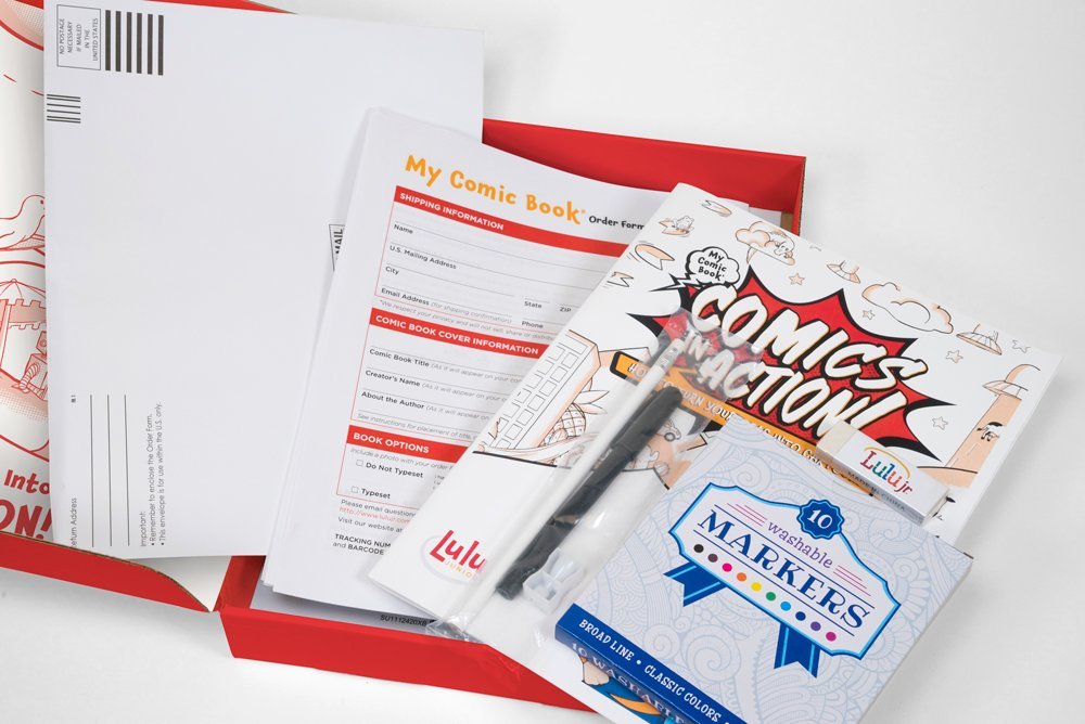 Lulu Jr. My Comic Book Making Kit, Multicolor, 6.75" x 10.25" Lulu Jr.