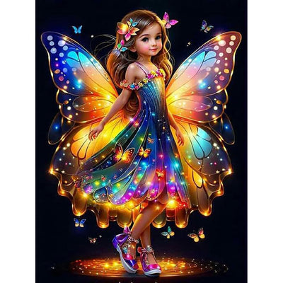 CAMOYAI Butterfly Fairy Diamond Art Kits for Adults,Elf Diamond Painting Kits for Adult Beginners,DIY Round Full Drill Diamond Art Painting,5D Diamond Art for Wall Decor Gift 12x16inch