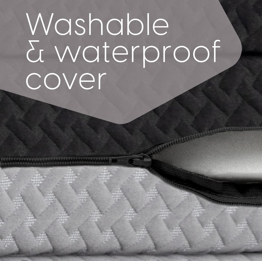 Milliard Dual Sided Premium Tri Folding Mattress, Memory Foam Foldable Mattress with Waterproof Washable Cover, Full (75"x 52"x 6") + Bonus Eye Mask Included Milliard