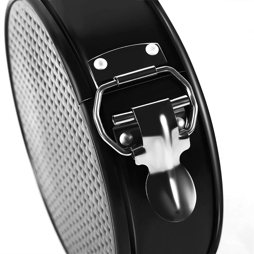 MASSUGAR Springform Cake Pan Set of 3 - Nonstick Leakproof Round Cheesecake Pan with Removable Bottom, Circle 3 Tiered 4" 7" 9 inch Spring form Pans for Baking with 50 Pcs Parchment Paper Liners MASSUGAR