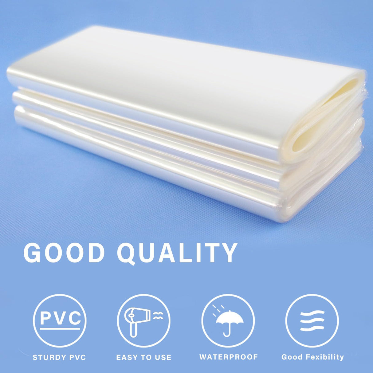 Shrink Wrap Bags,100 Pcs 6x12 Inches Clear PVC Heat Shrink Wrap for Packagaing Soap,Bath Bombs,Candles, Jars and Homemade DIY Projects Morepack