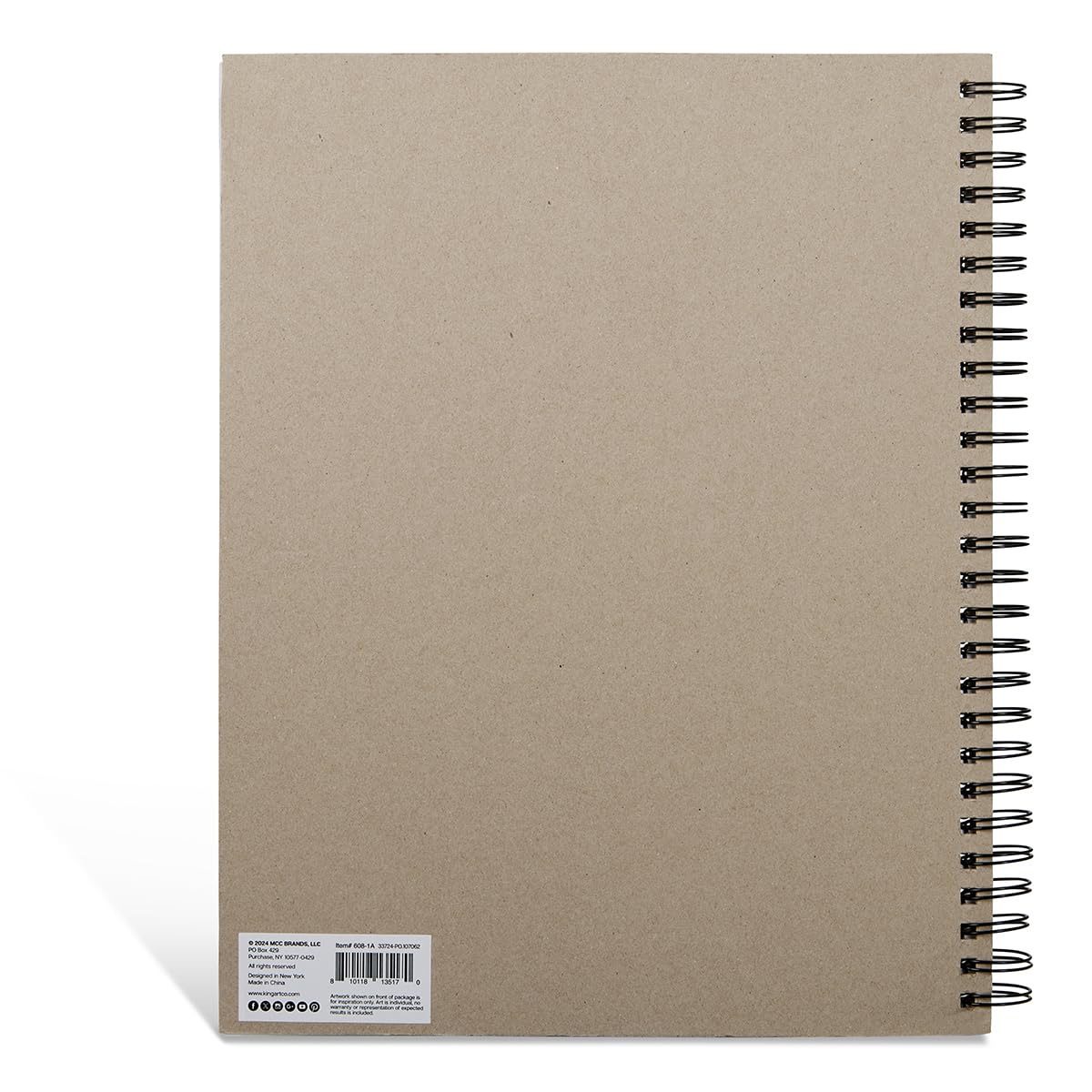 KINGART Mixed Media Paper Pad, 11×14″, 60 Perforated Sheets, 98 lb/160 GSM Heavyweight, Acid-Free, Spiral-Bound with Chipboard Backing, Ideal for Wet & Dry Media KINGART