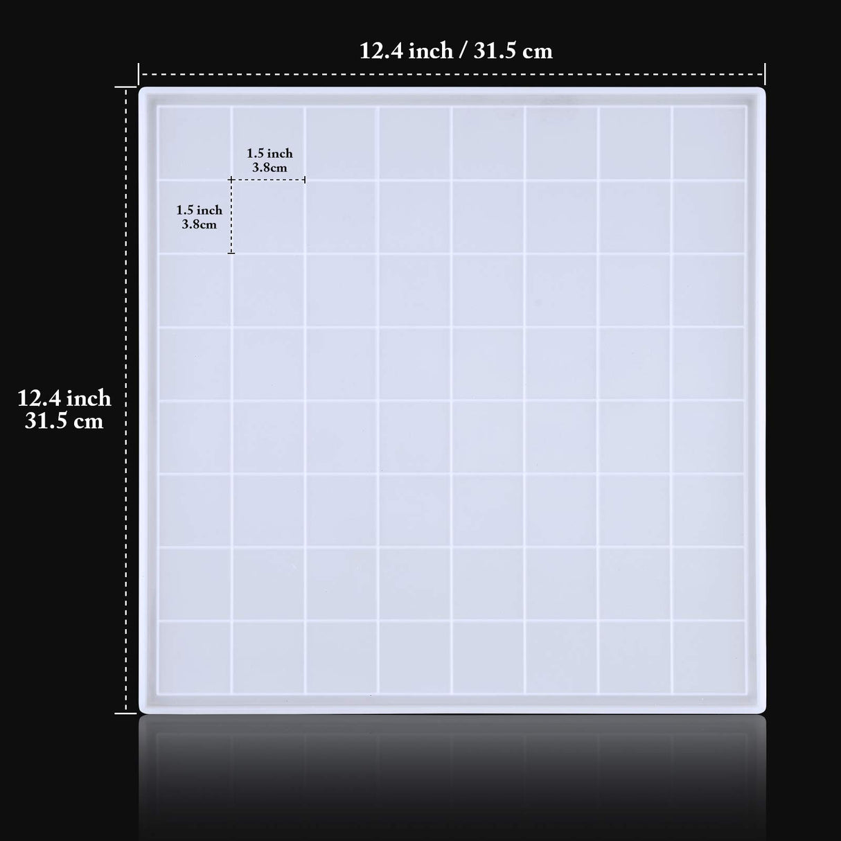 NiArt Chess Mold for Resin Casting 12.4"x12.4" Board Soft Silicone 3D Art DIY Crafts Making Kit Epoxy UV Plaster Glossy Tray Holder Home Decor Restaurant School Office Ornament Jewelry Agate Coaster NiArt