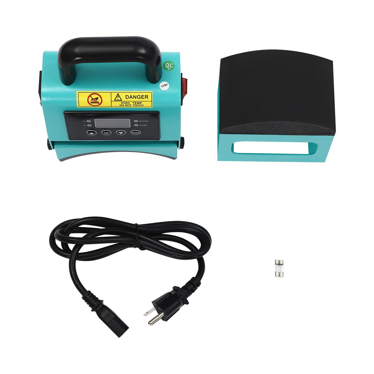 Cap Press Machine 350W,Professional Heat Press for Hats with Digital Display, 0-482°F Adjustable Temperature and 999s Timer, Portable Curved Plate Design for Sublimation, HTV, DTF (Blue) LYNICESHOP