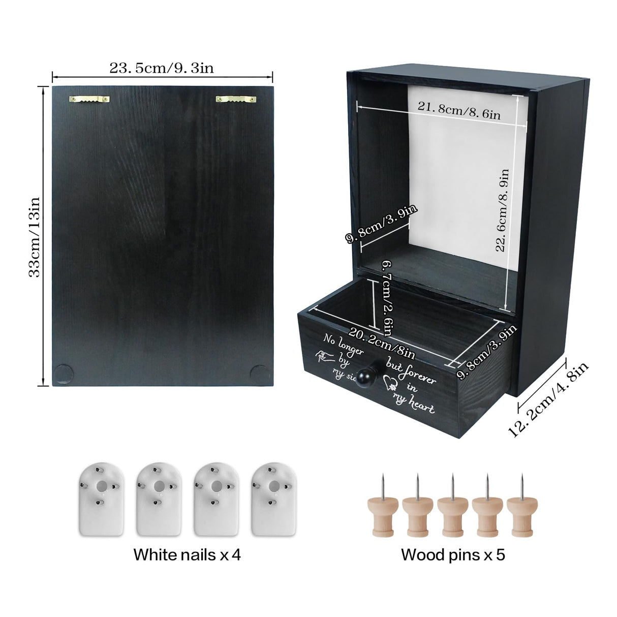 Favonuovy Pet Memorial Shadow Box Keepsake 9.3x13 Dog Memorial Gifts for Loss of Dog Death Sympathy and Remembrance Gift Large Pet Memorial Picture Frame Display Case with Deep Drawer Favonuovy