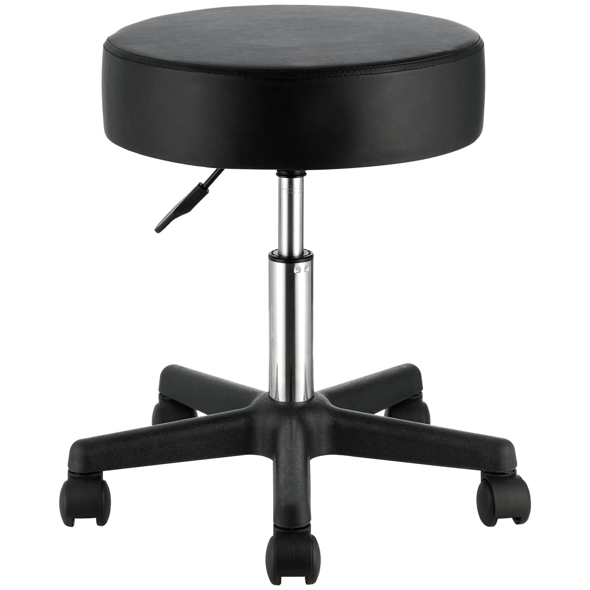 VEVOR Rolling Stools with Wheels, 400 LBS Weight Capacity Adjustable Height Stool with Ultra-Thick Seat Cushion, Swivel Stools Chair for Salon, Bar, Home, Office, Tatoo, Medical, Massage, Black VEVOR