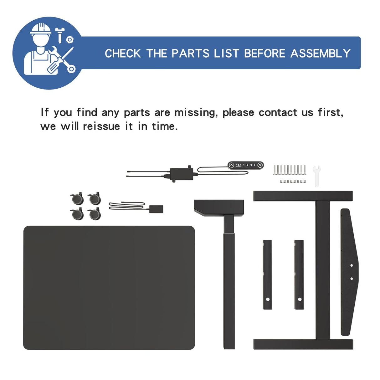 bilbil Electric Standing Desks with Lockable Wheels, 32 * 24 inch Height Adjustable Sit to Stand Desk, Overbed Laptop Table Desk, Mobile Rolling Desk, Portable Work Table for Home & Office, White bilbil