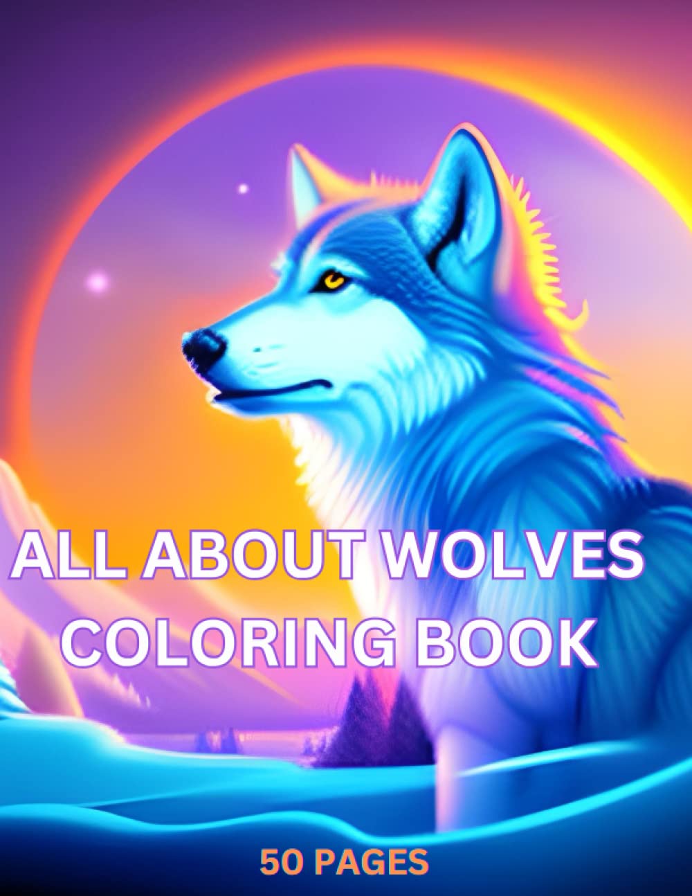 All about Wolves Coloring Book for kids and adults Majosta