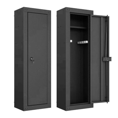 Toolsempire 8 Gun Safe, Gun Security Cabinet for Home Rifles & Pistols, Quick Access Gun Cabinet with Storage Shelf & Safety Lock, Long Shotgun Safe for Home, Office, Warehouse