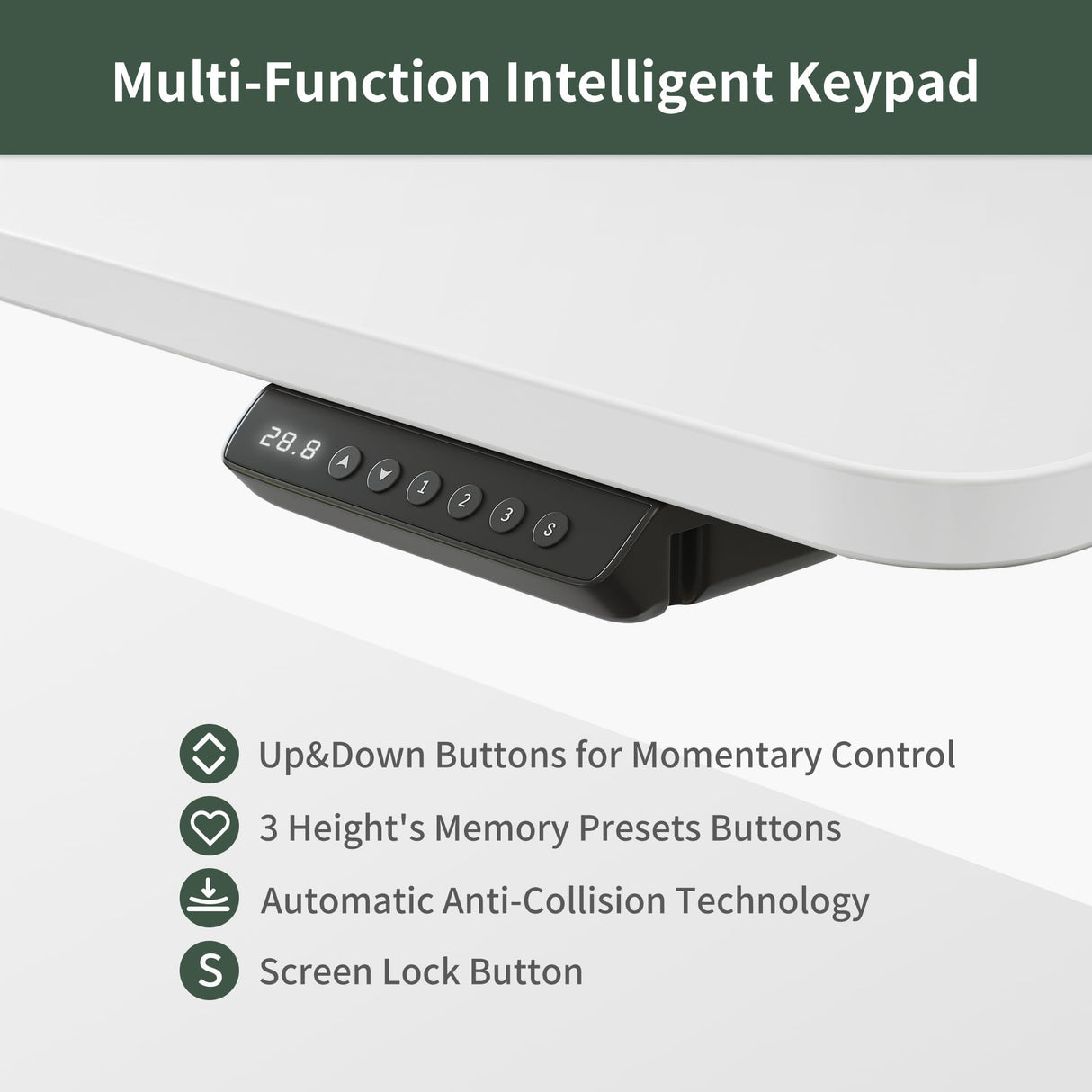 FEZIBO Standing Desk with Drawers, Adjustable Height Desk with Keyboard Tray, Stand Up Desk with Storage Shelf, 55 x 24 Inchs, White Top FEZIBO